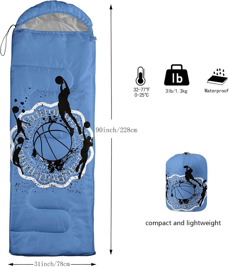 QOOMO Camping Sleeping Bags,3 Season Warm & Cool Weather,Lightweight,Waterproof Sleeping Bags for Adults & Kids,Traveling,and Outdoors,Camping Gear Equipment - Image 1
